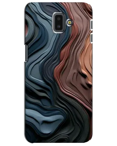 Чехол для Samsung Galaxy J6 Plus 2018 (J610) с картинкой «Цветные волны каньона»