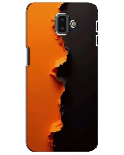 Чехол для Samsung Galaxy J6 Plus 2018 (J610) с картинкой «Оранжевый разлом»