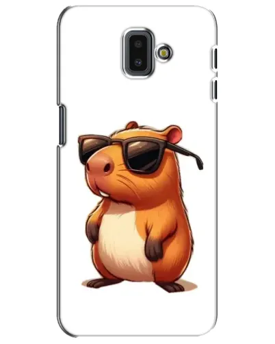Чохол для Samsung Galaxy J6 Plus 2018 (J610) з картинкою «Капібара в окулярах»