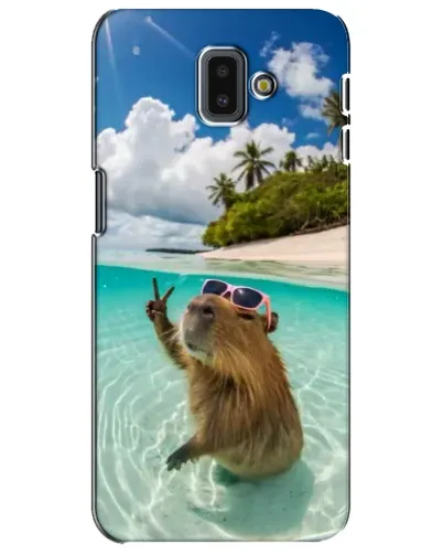 Чохол для Samsung Galaxy J6 Plus 2018 (J610) з картинкою «Капібара на морі»