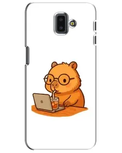 Чохол для Samsung Galaxy J6 Plus 2018 (J610) з картинкою «Капібара з ноутбуком» Чохол для Samsung Galaxy J6 Plus 2018 (J610) з картинкою «Капібара з ноутбуком»
