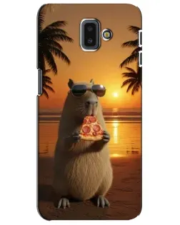 Чохол для Samsung Galaxy J6 Plus 2018 (J610) з картинкою «Капібара з піцою» Чохол для Samsung Galaxy J6 Plus 2018 (J610) з картинкою «Капібара з піцою»