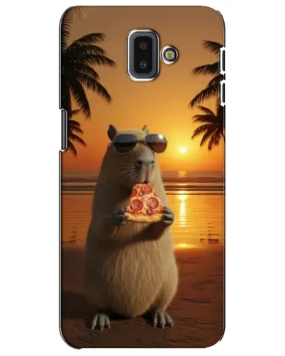 Чохол для Samsung Galaxy J6 Plus 2018 (J610) з картинкою «Капібара з піцою»