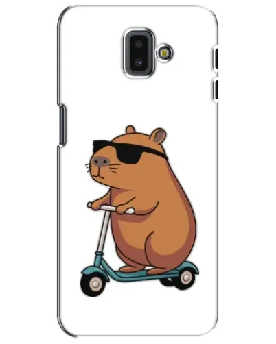 Чохол для Samsung Galaxy J6 Plus 2018 (J610) з картинкою «Капібара на самокаті»