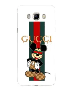 Чехол для Samsung Galaxy J7 2016 (J710, J7108) с картинкой «Микки Маус Gucci — полосы»