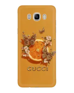 Чохол для Samsung Galaxy J7 2016 (J710, J7108) з картинкою «Gucci — золоті метелики»