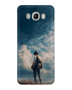 Чехол для Samsung Galaxy J7 2016 (J710, J7108) с картинкой «Герой PUBG на скале»