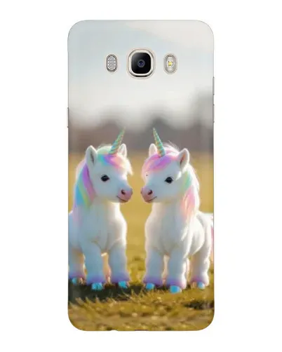 Чехол для Samsung Galaxy J7 2016 (J710, J7108) с картинкой «Пара единорогов»