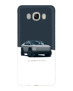 Чехол для Samsung Galaxy J7 2016 (J710, J7108) с картинкой «Серебристый Cybertruck Tesla»