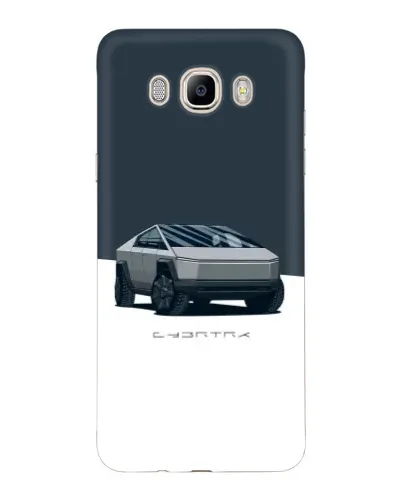 Чехол для Samsung Galaxy J7 2016 (J710, J7108) с картинкой «Серебристый Cybertruck Tesla»