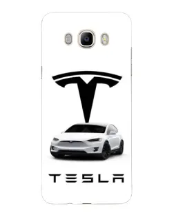 Чехол для Samsung Galaxy J7 2016 (J710, J7108) с картинкой «Tesla White Style»