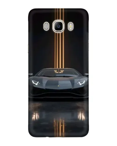 Чехол для Samsung Galaxy J7 2016 (J710, J7108) с картинкой «Lamborghini золотые линии»