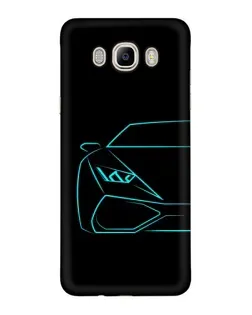 Чехол для Samsung Galaxy J7 2016 (J710, J7108) с картинкой «Голубой силуэт Lamborghini» Чехол для Samsung Galaxy J7 2016 (J710, J7108) с картинкой «Голубой силуэт Lamborghini»