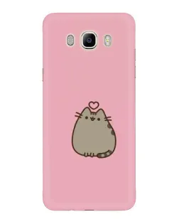 Чехол для Samsung Galaxy J7 2016 (J710, J7108) с картинкой «Pusheen сердце»