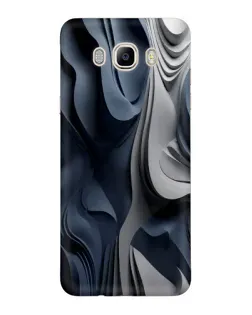 Чехол для Samsung Galaxy J7 2016 (J710, J7108) с картинкой «Объемные синие складки»