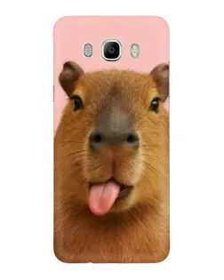 Чехол для Samsung Galaxy J7 2016 (J710, J7108) с картинкой «Капибара с языком»
