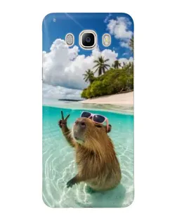Чехол для Samsung Galaxy J7 2016 (J710, J7108) с картинкой «Капибара на море»