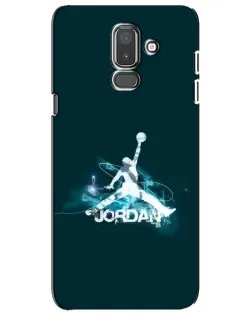 Чехол для Samsung Galaxy J8 2018 (J810) с картинкой «Jordan Blue Fire»