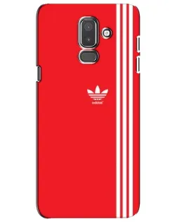 Чехол для Samsung Galaxy J8 2018 (J810) с картинкой «Красный минимализм Adidas»