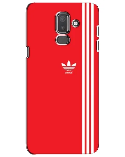 Чехол для Samsung Galaxy J8 2018 (J810) с картинкой «Красный минимализм Adidas»