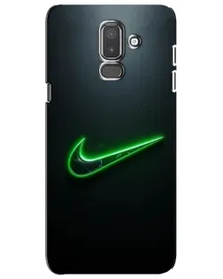 Чехол для Samsung Galaxy J8 2018 (J810) с картинкой «Неоновый контур Nike»