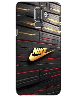 Чохол для Samsung Galaxy J8 2018 (J810) з картинкою «Золотий Nike на металі»