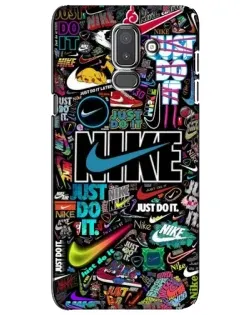 Чехол для Samsung Galaxy J8 2018 (J810) с картинкой «Яркий коллаж Nike»