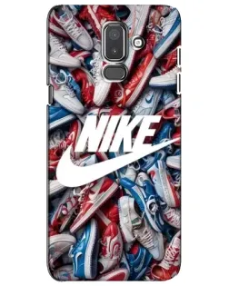 Чехол для Samsung Galaxy J8 2018 (J810) с картинкой «Коллаж кроссовок Найк»