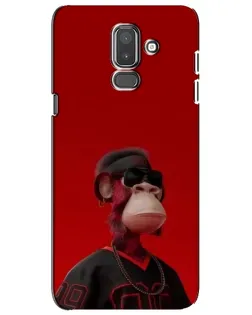Чехол для Samsung Galaxy J8 2018 (J810) с картинкой «Bored Ape в красном» Чехол для Samsung Galaxy J8 2018 (J810) с картинкой «Bored Ape в красном»