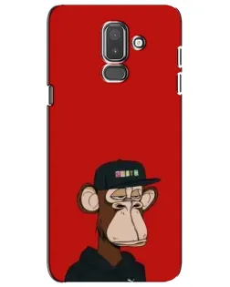 Чехол для Samsung Galaxy J8 2018 (J810) с картинкой «Bored Ape — красный фон» Чехол для Samsung Galaxy J8 2018 (J810) с картинкой «Bored Ape — красный фон»