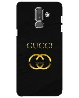 Чохол для Samsung Galaxy J8 2018 (J810) з картинкою «Золотий логотип Gucci»