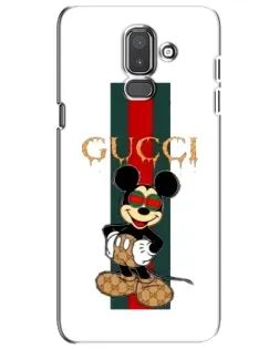 Чохол для Samsung Galaxy J8 2018 (J810) з картинкою «Міккі Маус Gucci — смуги»