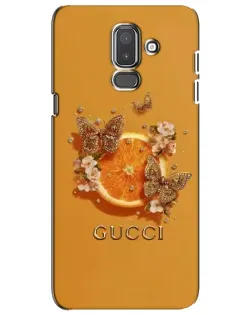 Чехол для Samsung Galaxy J8 2018 (J810) с картинкой «Gucci — золотые бабочки»