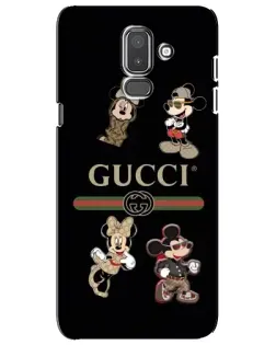 Чехол для Samsung Galaxy J8 2018 (J810) с картинкой «Gucci — герои Disney и монограмма»