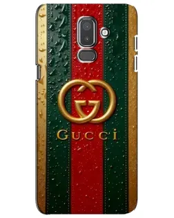 Чехол для Samsung Galaxy J8 2018 (J810) с картинкой «Gucci — фирменная полоса и золото»