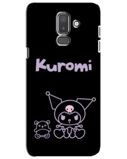 Чехол для Samsung Galaxy J8 2018 (J810) с картинкой «Kuromi — черный минимализм»