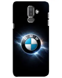 Чехол для Samsung Galaxy J8 2018 (J810) с картинкой «BMW — неоновое сияние»