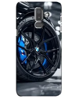 Чехол для Samsung Galaxy J8 2018 (J810) с картинкой «Колесо BMW вблизи»