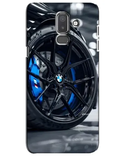 Чехол для Samsung Galaxy J8 2018 (J810) с картинкой «Колесо BMW вблизи»