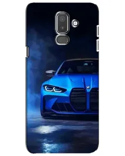 Чехол для Samsung Galaxy J8 2018 (J810) с картинкой «Голубая BMW M4»