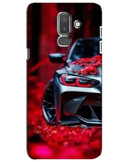 Чехол для Samsung Galaxy J8 2018 (J810) с картинкой «Спортивная BMW и цветы»