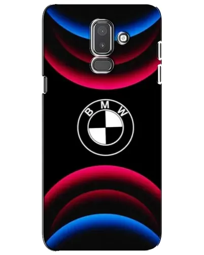 Чехол для Samsung Galaxy J8 2018 (J810) с картинкой «Логотип BMW и неоновые дуги»