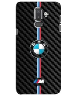 Чехол для Samsung Galaxy J8 2018 (J810) с картинкой «Эмблема BMW и карбон»
