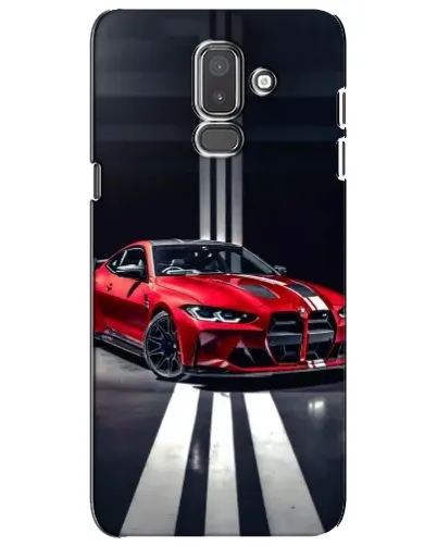 Чехол для Samsung Galaxy J8 2018 (J810) с картинкой «Красная BMW на дороге»
