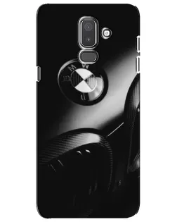 Чехол для Samsung Galaxy J8 2018 (J810) с картинкой «Эмблема BMW — макро»