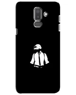 Чехол для Samsung Galaxy J8 2018 (J810) с картинкой «PUBG — белый шлем»