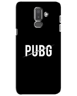 Чехол для Samsung Galaxy J8 2018 (J810) с картинкой «PUBG — белый логотип»