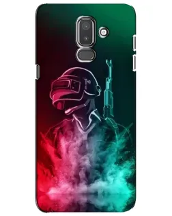 Чехол для Samsung Galaxy J8 2018 (J810) с картинкой «PUBG — огненный воин»