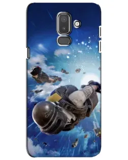 Чехол для Samsung Galaxy J8 2018 (J810) с картинкой «Десант PUBG — прыжок»