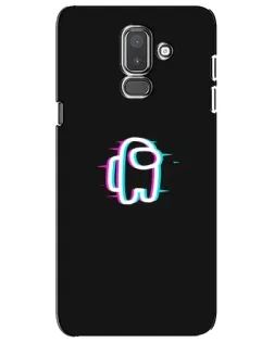 Чехол для Samsung Galaxy J8 2018 (J810) с картинкой «Among Us неон»